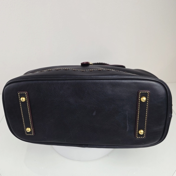 Dooney Bourke Florentine Leather Satchel Dark Navy - Picture 7 of 11